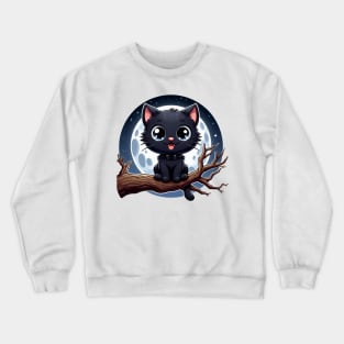 BLACK CAT MOON Crewneck Sweatshirt